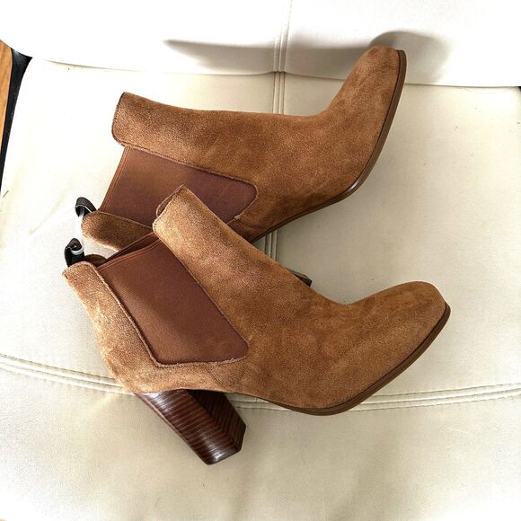 Michael Michael Kors Lottie Suede Booties 11M New Brown - Picture 4 of 7